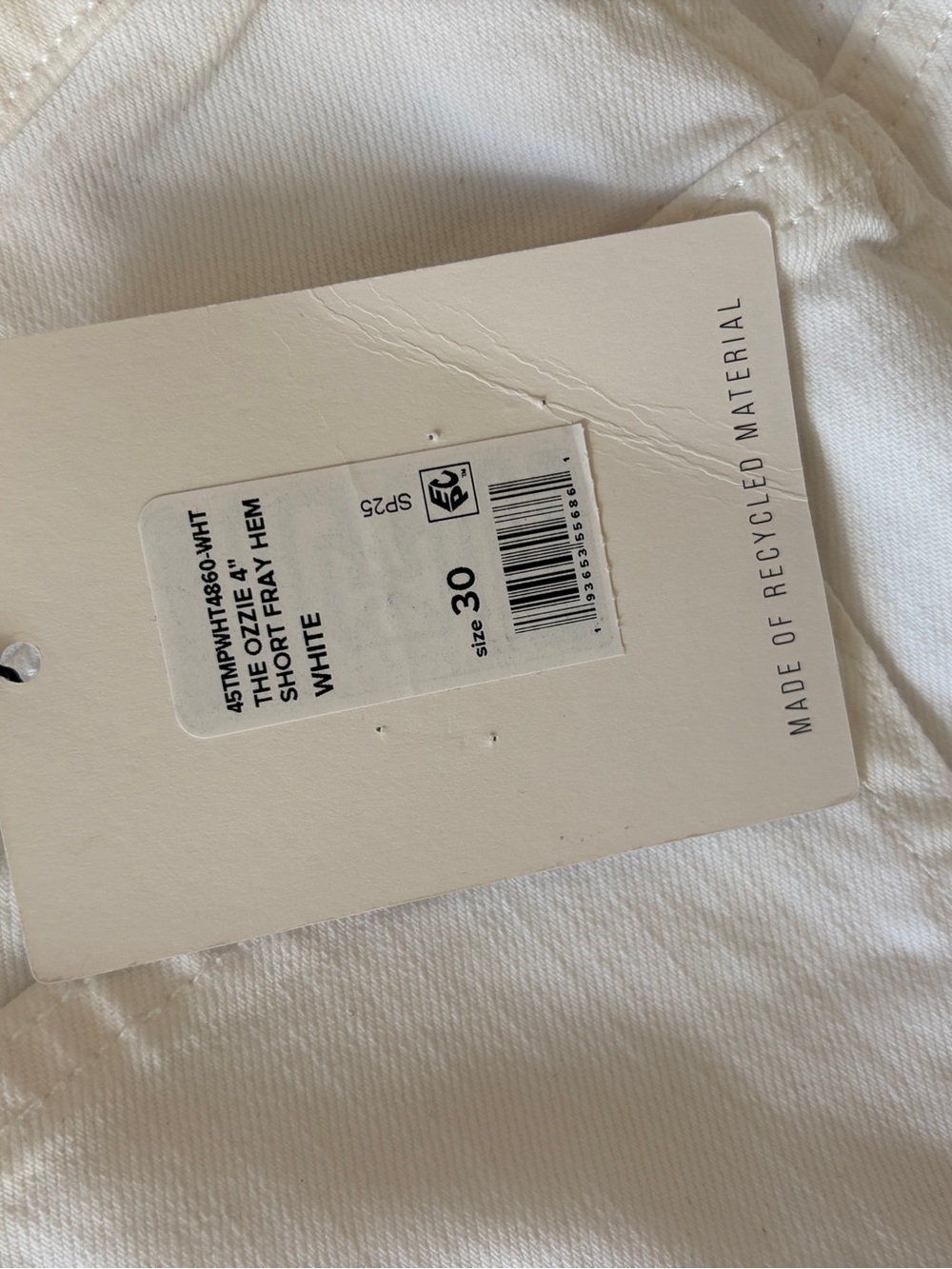 JOE’s Jeans White Ozzie Frayed Hem Denim Shorts size 30 - Picture 6 of 6